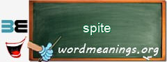 WordMeaning blackboard for spite